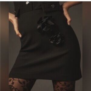 Maeve‎ By Anthropologie Flower Trimmed Mini Skirt